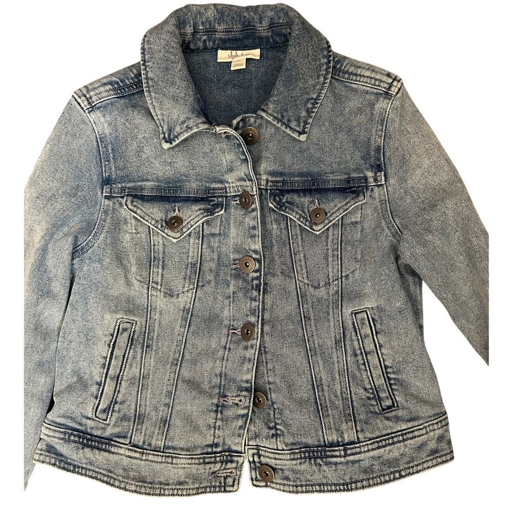 Cropped Denim Jacket - image 8